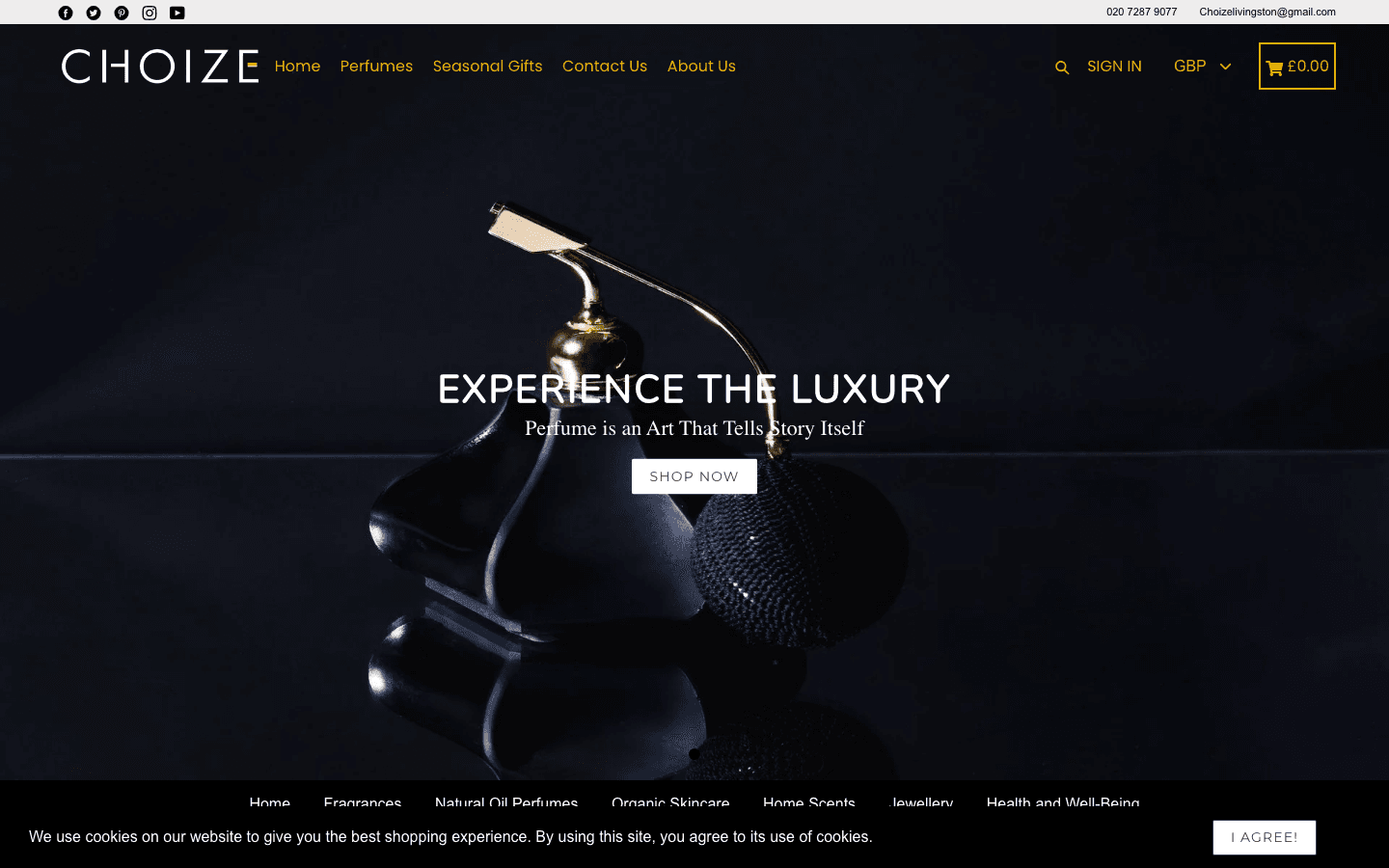 Choize lifestyle retail store — homepage